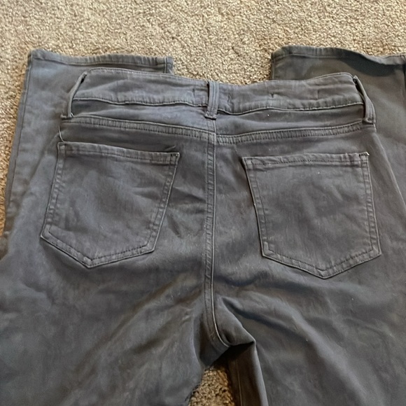 grey vintage nydj low rise marilyn straight jeans - Picture 7 of 8